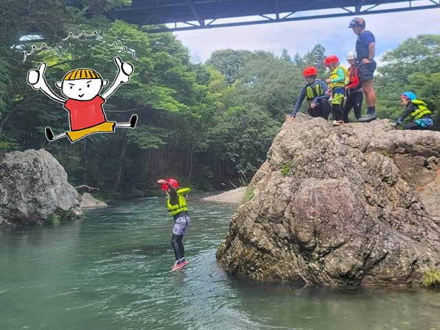 秋川渓谷の夏の川遊び体験 親子で飛び込み・川流れ・生きもの観察（東京山側DMC）